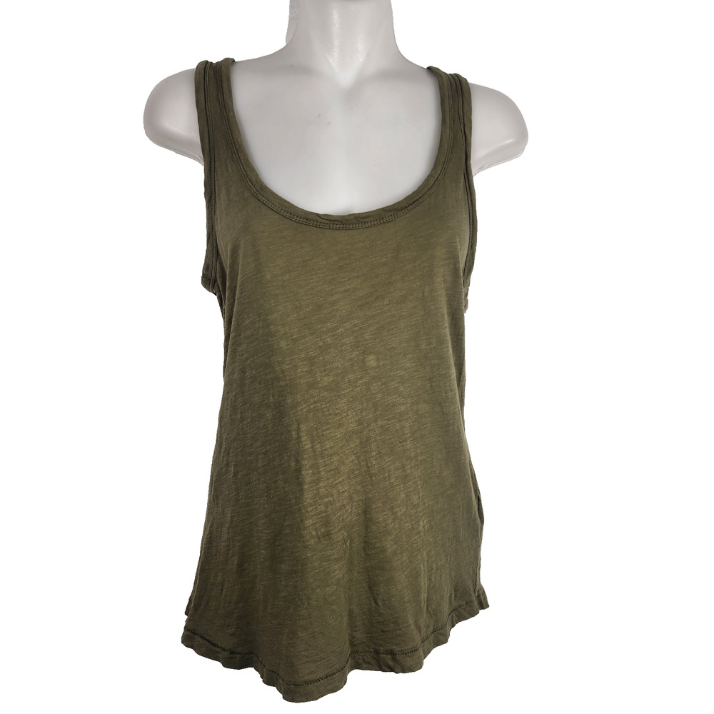 J. Crew Vintage Cotton Womens Tank Top Foliage Green Size XS Cotton Knit L2235